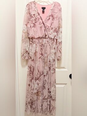 Kate and Lily Pink Floral Maxi Dress
